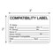 Nevs Label, Compatibility Label 2" x 3" White w/Black LBW-0023 - alternate 2